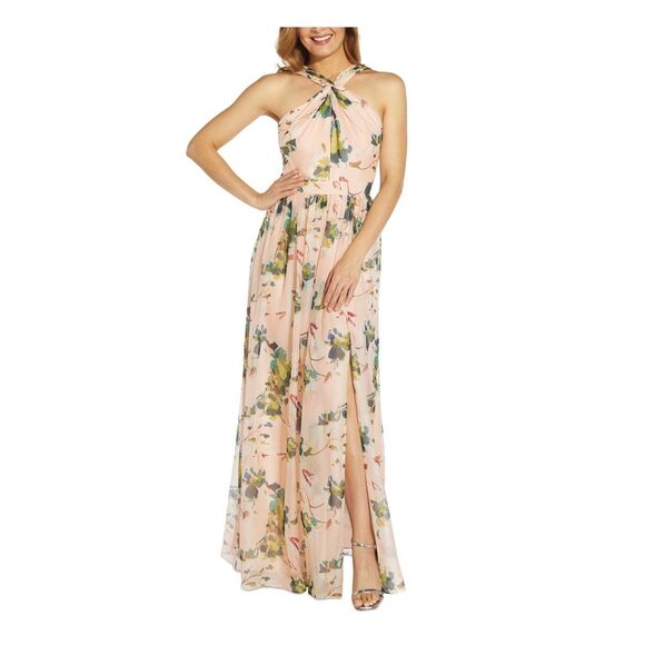Adrianna Papell Dresses & Skirts - Adrianna Papell Women's Floral Printed Organza Gown, Blush Multi, 12